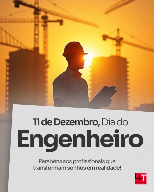 Parabéns aos profissionais que transformam sonhos em realidade 👷🏼‍♂️🏗️

11 de Dezembro, Dia do Engenheiro! 

#4tconstrutora