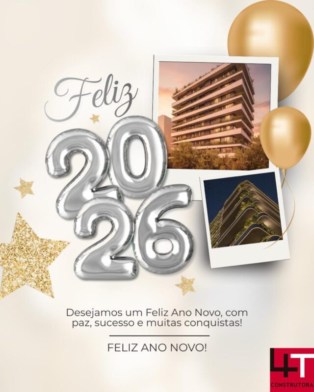 Desejamos um feliz ano novo, com paz, sucesso e muitas conquistas! Feliz 2026!