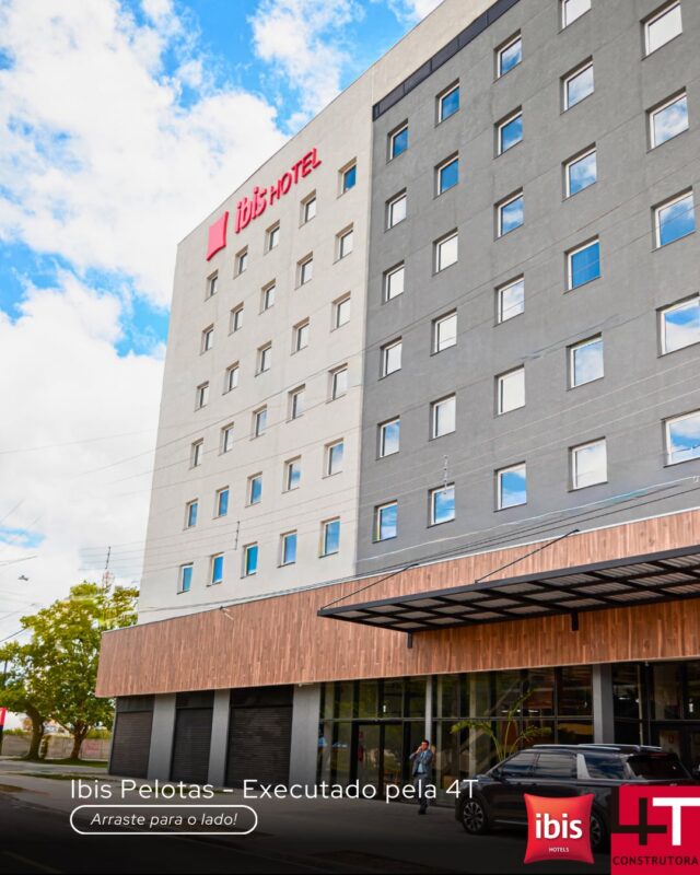 O Ibis Pelotas já está de portas abertas, trazendo à comundade de Pelotas a segurança e conforto de um Ibis, construido com a qualidade da 4T Construtora!

#4T #IbisPelotas #ConstruçãoCivil